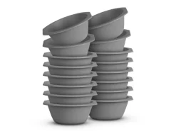 Discount ProHome Kunststoff Schüssel BPA Frei 1,55 x 6 cm Grau 16er Pack