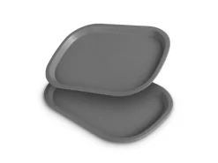 ProHome Geschirr<Kunststoff Tablett BPA Frei 377 x 277 cm Grau 2er Pack