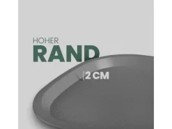 ProHome Geschirr<Kunststoff Tablett BPA Frei 377 x 277 cm Grau 2er Pack