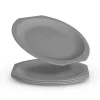 ProHome Geschirr<Kunststoff Teller BPA Frei Ø23 cm Grau 4er Pack