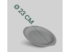 ProHome Geschirr<Kunststoff Teller BPA Frei Ø23 cm Grau 4er Pack