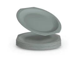 ProHome Geschirr<Kunststoff Teller BPA Frei Ø23 cm Grün 8er Pack