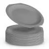 ProHome Kunststoff Teller BPA Frei Ø23 cm Grau 16er Pack< Geschirr