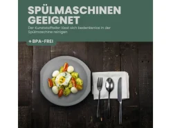 ProHome Geschirr<Kunststoff Teller BPA Frei Ø23 cm Grau 2er Pack