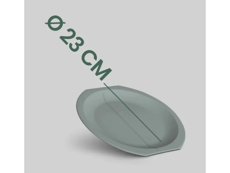 Best ProHome Kunststoff Teller BPA Frei Ø23 cm Grün 2er Pack
