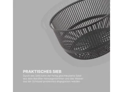ProHome Salatschleuder 2,7 Liter Ø20 cm Grau