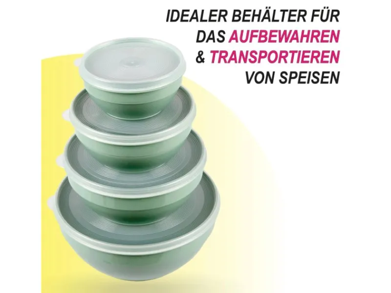 ProHome Vorratsdosen 4er Set Rund Grün< Vorratsdosen|Vorratsbehälter