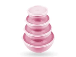 ProHome Vorratsdosen 4er Set Rund Rosa< Vorratsbehälter|Vorratsdosen