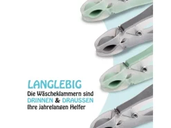 Best ProHome Wäscheklammern Anthrazit Grün 100er Pack