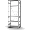 PROREGAL Edelstahlregal Stecksystem T-Profil HxBxT 250 x 100 x 50 cm 6 Ebenen Fachlast 200 kg Edelstahl Fachbodenregal< Küchenregale