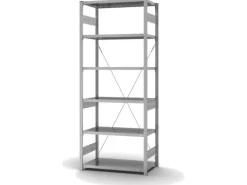 PROREGAL Edelstahlregal Stecksystem T-Profil HxBxT 250 x 100 x 50 cm 6 Ebenen Fachlast 200 kg Edelstahl Fachbodenregal< Küchenregale