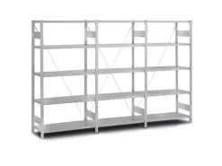 PROREGAL Edelstahlregal Stecksystem T-Profil HxBxT 250 x 100 x 50 cm 6 Ebenen Fachlast 200 kg Edelstahl Fachbodenregal< Küchenregale