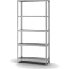 Best PROREGAL Edelstahlregal Schraubsystem HxBxT 200 x 100 x 30 cm 5 Ebenen Fachlast 200 kg Edelstahl Fachbodenregal