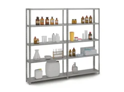 Best PROREGAL Edelstahlregal Schraubsystem HxBxT 200 x 100 x 30 cm 5 Ebenen Fachlast 200 kg Edelstahl Fachbodenregal