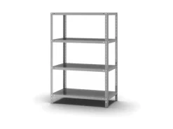 PROREGAL Edelstahlregal Schraubsystem HxBxT 150 x 100 x 50 cm 4 Ebenen Fachlast 200 kg Edelstahl Fachbodenregal< Küchenregale