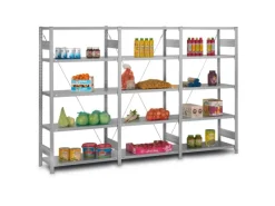 Hot PROREGAL Edelstahlregal Stecksystem T-Profil HxBxT 175 x 100 x 80 cm 4 Ebenen Geschlitzter Fachboden Fachlast 150 kg Edelstahl Fachbodenregal