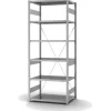 PROREGAL Küchenregale<Edelstahlregal Stecksystem T-Profil HxBxT 250 x 100 x 60 cm 6 Ebenen Fachlast 200 kg Edelstahl Fachbodenregal