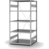 PROREGAL Küchenregale<Edelstahlregal Stecksystem T-Profil HxBxT 200 x 100 x 80 cm 5 Ebenen Fachlast 200 kg Edelstahl Fachbodenregal