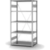 PROREGAL Edelstahlregal Stecksystem T-Profil HxBxT 200 x 100 x 60 cm 5 Ebenen Fachlast 200 kg Edelstahl Fachbodenregal< Küchenregale