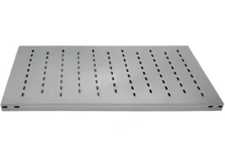 PROREGAL Edelstahlregal Stecksystem T-Profil HxBxT 250 x 100 x 30 cm 6 Ebenen Geschlitzter Fachboden Fachlast 150 kg Edelstahl Fachbodenregal