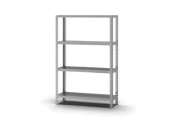 PROREGAL Küchenregale<Edelstahlregal Schraubsystem HxBxT 150 x 100 x 40 cm 4 Ebenen Fachlast 200 kg Edelstahl Fachbodenregal