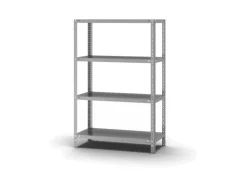 PROREGAL Küchenregale<Edelstahlregal Schraubsystem HxBxT 150 x 100 x 40 cm 4 Ebenen Fachlast 200 kg Edelstahl Fachbodenregal