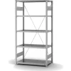 PROREGAL Küchenregale<Edelstahlregal Stecksystem T-Profil HxBxT 200 x 100 x 50 cm 5 Ebenen Fachlast 200 kg Edelstahl Fachbodenregal