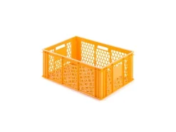 Best PROREGAL Eurobehälter Bäcker- und Konditorenkasten HxBxT 25 x 40 x 60 49 Liter Gelb-Orange Brötchenkiste Stapelbare Bäckerkiste