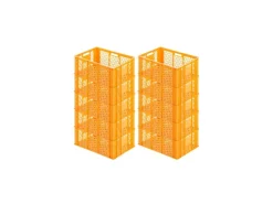 Best PROREGAL Eurobehälter Bäcker- und Konditorenkasten HxBxT 25 x 40 x 60 49 Liter Gelb-Orange Brötchenkiste Stapelbare Bäckerkiste