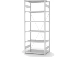 PROREGAL Lebensmittel Fachbodenregal Stecksystem T-Profil Grundregal HxBxT 250 x 100 x 60 cm 6 Ebenen Fachlast 140 kg Hygienische Beschichtung Weiß< Küchenregale