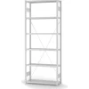 PROREGAL Küchenregale<Lebensmittel Fachbodenregal Stecksystem T-Profil Grundregal HxBxT 250 x 100 x 30 cm 6 Ebenen Fachlast 150 kg Hygienische Beschichtung Weiß
