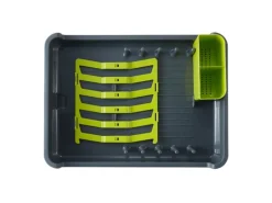 PROREGAL Praktischer Geschirrtrockner Aus Mattem Edelstahl & Kunststoff HxBxT 13 x 31 x 44,7cm< Abtropfgestelle