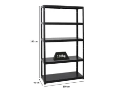 PROREGAL Schwerlastregal Steel Eagle HxBxT 180 x 100 x 40 cm Fachlast 130 kg< Küchenregale