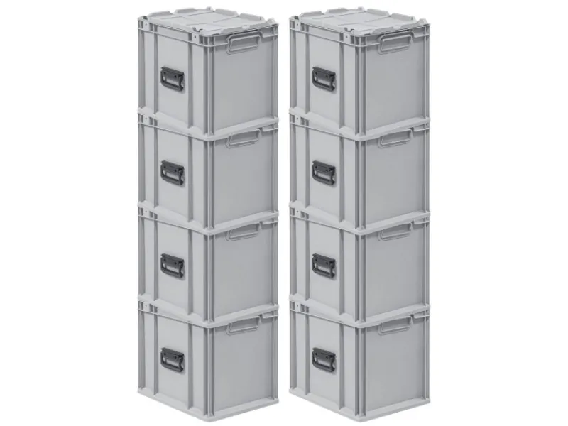 PROREGAL Gefrierschränke<Spar Set 8x Eurobox Nextgen Portable HxBxT 335 x 30 x 40 cm 30 Liter Eurobehälter Transportbox Transportbehälter Stapelbehälter