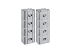 PROREGAL Gefrierschränke<Spar Set 8x Eurobox Nextgen Portable HxBxT 335 x 30 x 40 cm 30 Liter Eurobehälter Transportbox Transportbehälter Stapelbehälter