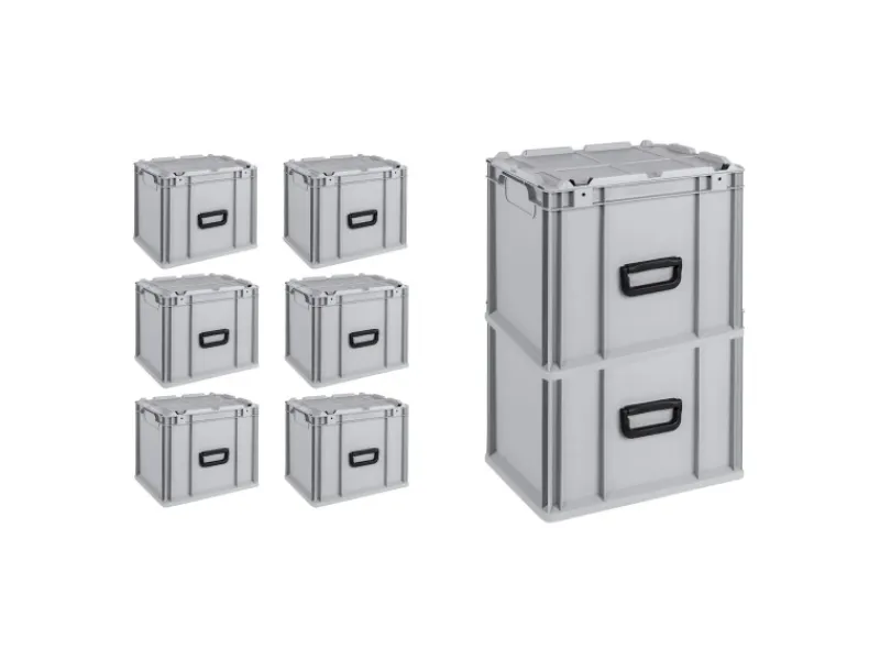 PROREGAL Gefrierschränke<Spar Set 8x Eurobox Nextgen Portable HxBxT 335 x 30 x 40 cm 30 Liter Eurobehälter Transportbox Transportbehälter Stapelbehälter