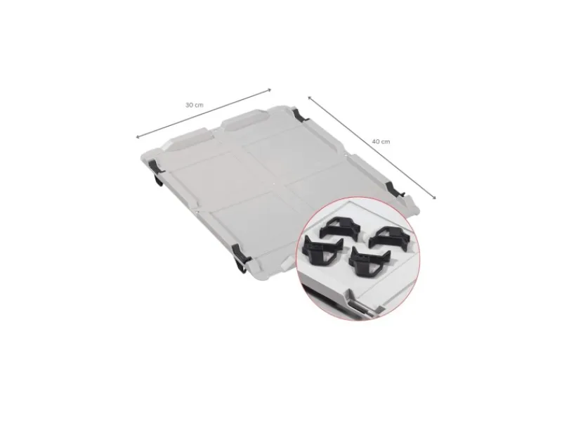 PROREGAL Gefrierschränke<Spar Set 5x Eurobox Nextgen Economy Mit Auflagedeckel & 4x Schiebeschnappverschlüsse Griffe Geschlossen HxBxT 17 x 30 x 40 cm