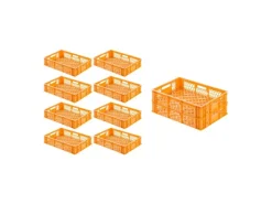 PROREGAL SparSet 10x Eurobehälter Bäcker- und Konditorenkasten HxBxT 13 x 40 x 60 24 Liter  Brötchenkiste Stapelbare Bäckerkiste< Vorratsdosen|Vorratsbehälter