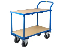 New PROREGAL Tischwagen Pro mit 2 Etagen HxBxT 95 x 50 x 97 cm Traglast 400 kg Lichtblau