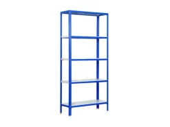 PROREGAL Küchenregale<Wohnregal Living Koala Metal mit 5 Fachböden HxBxT 180 x 100 x 30 cm Fachlast 150 kg Blau/Weiß