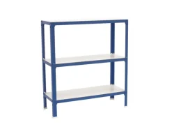 PROREGAL Küchenregale<Wohnregal Living Koala Wood mit 3 Fachböden HxBxT 90 x 80 x 30 cm Fachlast 150 kg Blau/Weiß