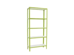 PROREGAL Küchenregale<Wohnregal Living Koala Wood mit 5 Fachböden HxBxT 180 x 100 x 30 cm Fachlast 150 kg Grün/Weiß