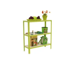 PROREGAL Wohnregal Living Koala Wood mit 3 Fachböden HxBxT 90 x 100 x 30 cm Fachlast 150 kg Grün/Weiß< Küchenregale
