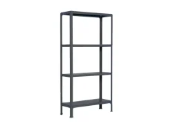 PROREGAL Wohnregal Living Koala Metal mit 4 Fachböden HxBxT 160 x 100 x 30 cm Fachlast 150 kg Anthrazit/Anthrazit< Küchenregale
