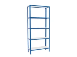 Sale PROREGAL Wohnregal Living Koala Wood mit 5 Fachböden HxBxT 180 x 100 x 30 cm Fachlast 150 kg Blau/Weiß
