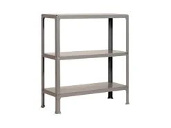 Outlet PROREGAL Wohnregal Living Koala Metal mit 3 Fachböden HxBxT 90 x 100 x 30 cm Fachlast 150 kg Grau/Grau