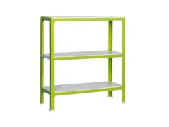 PROREGAL Wohnregal Living Koala Metal mit 3 Fachböden HxBxT 90 x 80 x 40 cm Fachlast 150 kg Grün/Weiß< Küchenregale