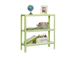 PROREGAL Wohnregal Living Koala Metal mit 3 Fachböden HxBxT 90 x 80 x 40 cm Fachlast 150 kg Grün/Weiß< Küchenregale