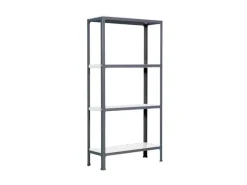 PROREGAL Wohnregal Living Koala Metal mit 4 Fachböden HxBxT 160 x 80 x 30 cm Fachlast 150 kg Anthrazit/Weiß< Küchenregale