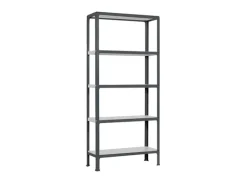 PROREGAL Küchenregale<Wohnregal Living Koala Metal mit 5 Fachböden HxBxT 180 x 100 x 30 cm Fachlast 150 kg Anthrazit/Weiß